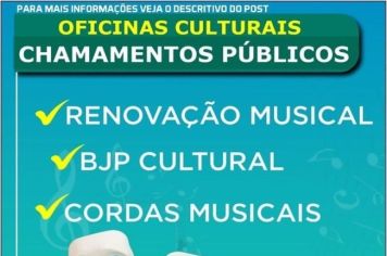 CHAMAMENTO PÚBLICO PARA OFICINAS CULTURAIS