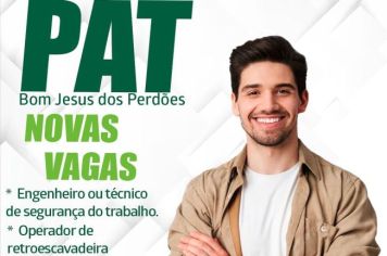 NOVAS VAGAS NO PAT