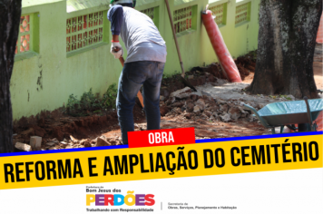 Cemitério municipal em obras