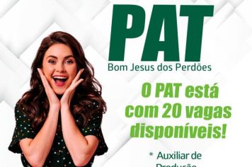 NOVAS VAGAS NO PAT