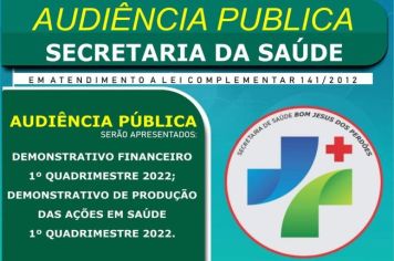 AUDIÊNCIA PÚBLICA DA SECRETARIA DE SAÚDE