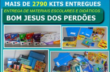 ENTREGA DE MATERIAIS ESCOLARES E DIDÁTICOS.