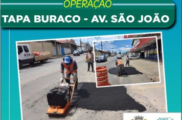 TAPA BURACO NA AVENIDA SÃO JOÃO