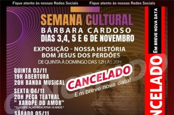 SEMANA CULTURAL CANCELADA