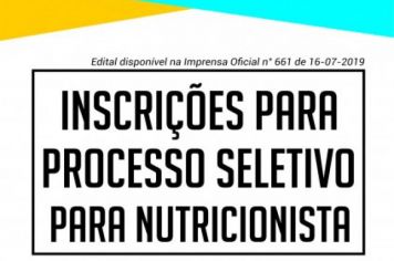 PROCESSO SELETIVO PARA NUTRICIONISTA