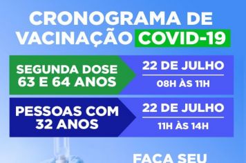 CRONOGRAMA DE VACINAÇÃO CONTRA A COVID-19