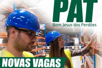 NOVAS VAGAS NO PAT