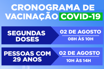 CRONOGRAMA DE VACINAÇÃO