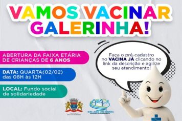 VACINAÇÃO PARA CRIANÇAS DE 6 ANOS.