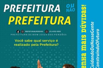 PREFEITURA OU NÃO PREFEITURA?