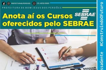 CURSOS OFERECIDOS PELO SEBRAE