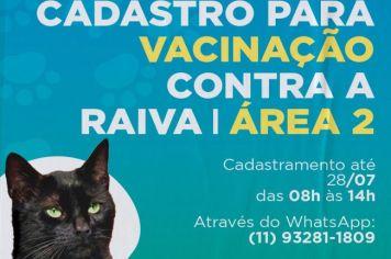 CADASTRO PARA VACINAÇÃO CONTRA A RAIVA ÁREA 02