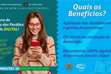 PREFEITURA DE BOM JESUS DOS PERDÕES SERÁ 100% DIGITAL