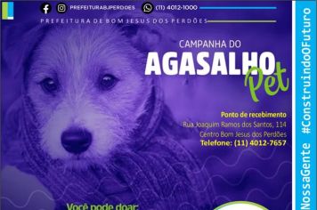 CAMPANHA DO AGASALHO PET