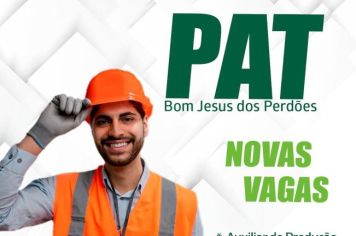 NOVAS VAGAS NO PAT