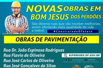 NOVAS OBRAS EM BOM JESUS DOS PERDÕES 