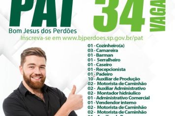 NOVAS VAGAS NO PAT