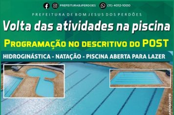 VOLTA DAS ATVIDADES NA PISCINA