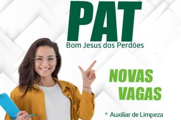 NOVAS VAGAS NO PAT