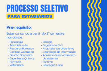 PROCESSO SELETIVO - ESTÁGIO 