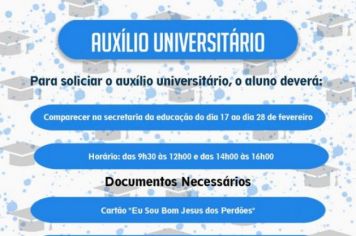 AUXÍLIO UNIVERSITÁRIO