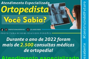 ATENDIMENTO ESPECIALIZADO ORTOPEDISTA