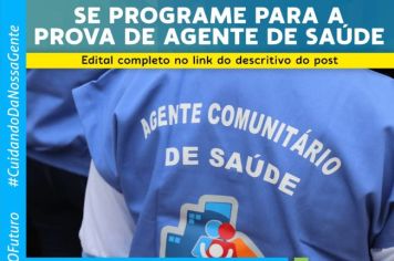 SE PROGRAME PARA A PROVA DE AGENTE DE SAÚDE