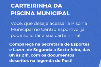 CARTEIRINHA DA PISCINA MUNICIPAL