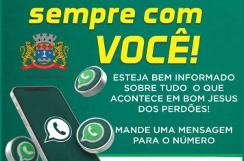 ACOMPANHE AS INFORMAÇÕES DE BOM JESUS DOS PERDÕES NO WHATSAPP!