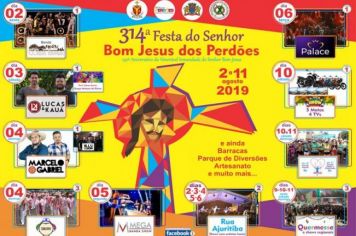 Programação da 314ª Festa do Senhor Bom Jesus dos Perdões