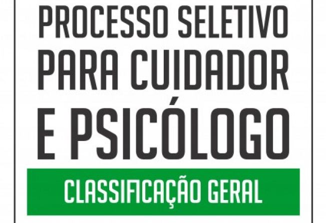 CLASSIFICAÇÃO DO PROCESSO SELETIVO