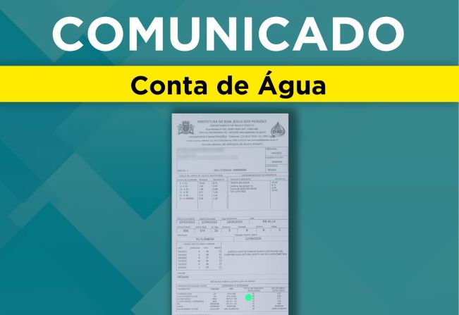 COMUNICADO CONTA DE ÁGUA