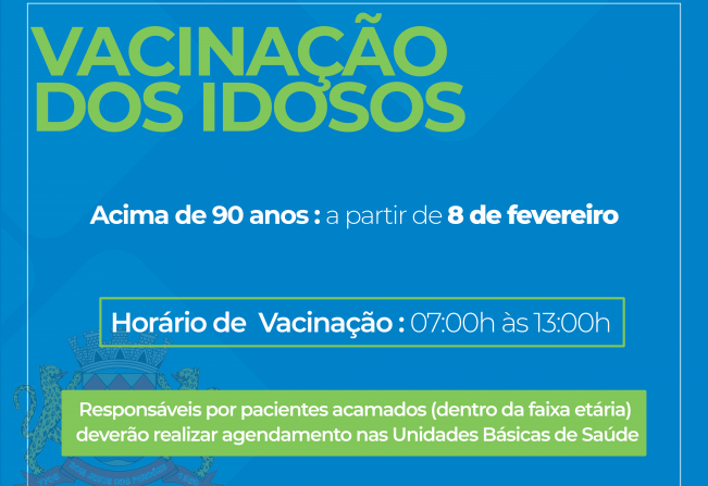 VACINAÇÃO DOS IDOSOS ACIMA DE 90 ANOS