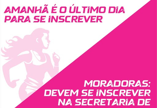 INSCRIÇÕES ATÉ AMANHÃ
