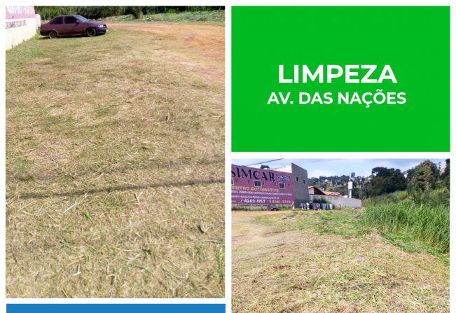 Prefeitura realizou uma limpeza na Avenida nas Nações