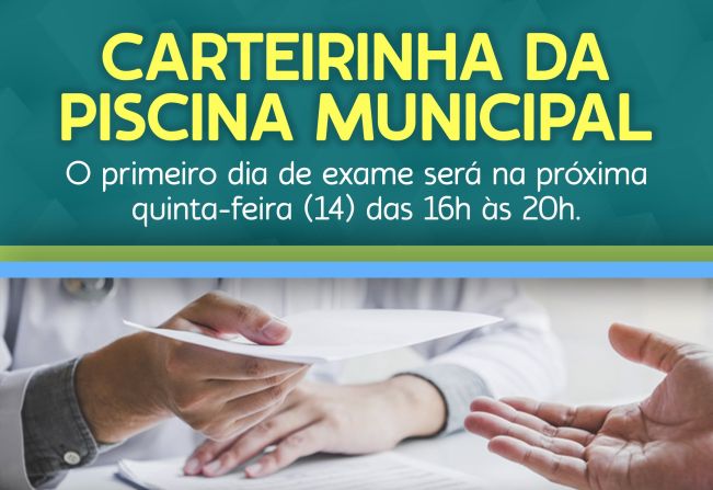 CARTEIRINHA DA PISCINA MUNICIPAL