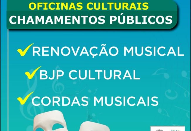 CHAMAMENTO PÚBLICO PARA OFICINAS CULTURAIS