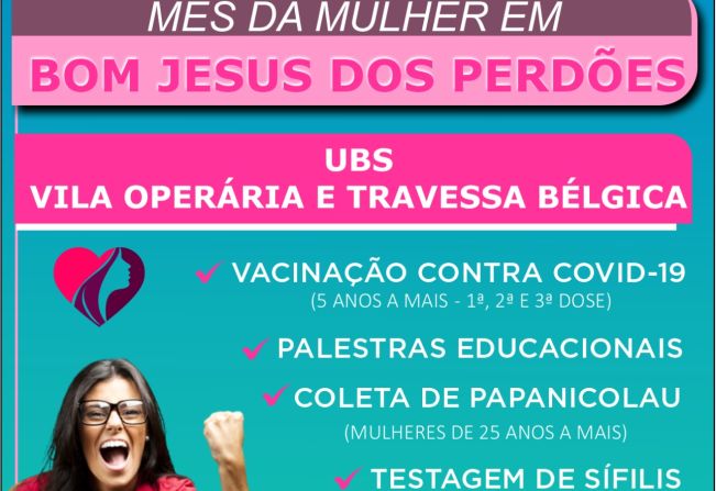 MÊS DA MULHER EM BOM JESUS DOS PERDÕES