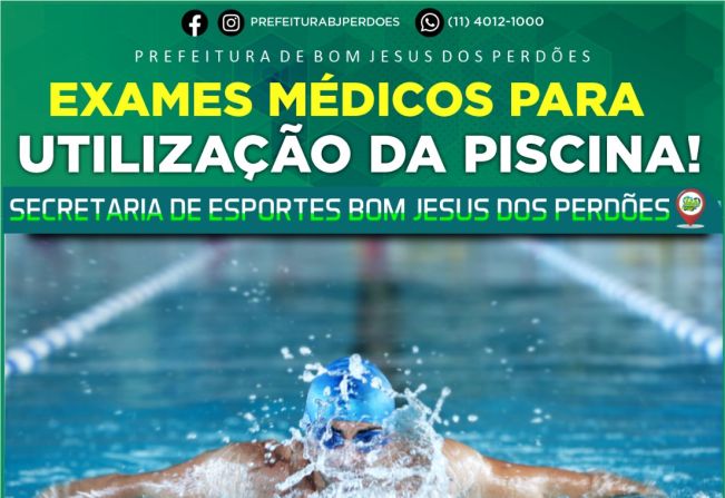 EXAME MÉDICO PARA A UTILIZAÇÃO DA PISCINA