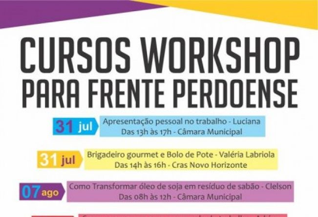 CURSOS WORKSHOP PARA FRENTE PERDOENSE