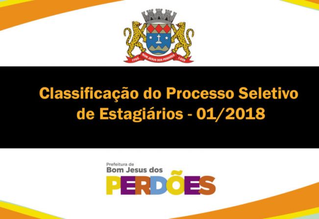 CLASSIFICAÇÃO DO PROCESSO SELETIVO DE ESTAGIÁRIOS