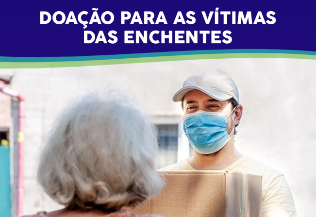 Doação para as vítimas das enchentes