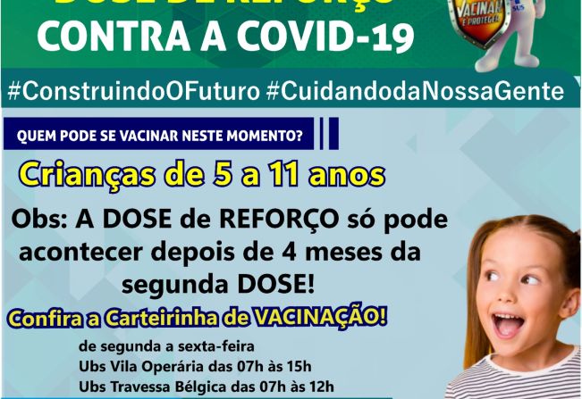 DOSE DE REFORÇO CONTRA A COVID-19