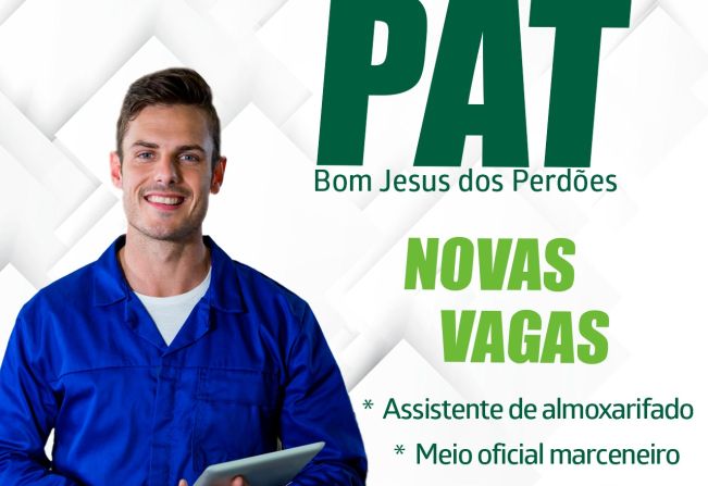 NOVAS VAGAS NO PAT