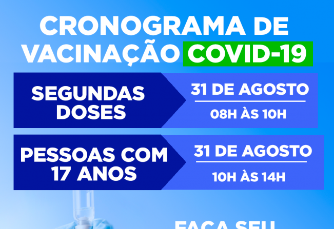 CRONOGRAMA DE VACINAÇÃO CONTRA A COVID-19