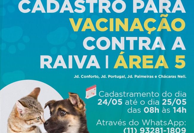 CADASTRO PARA VACINAÇÃO CONTRA A RAIVA