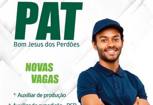 NOVAS VAGAS NO PAT