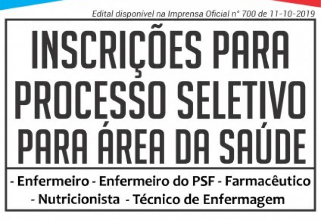 PROCESSO SELETIVO PARA SAÚDE