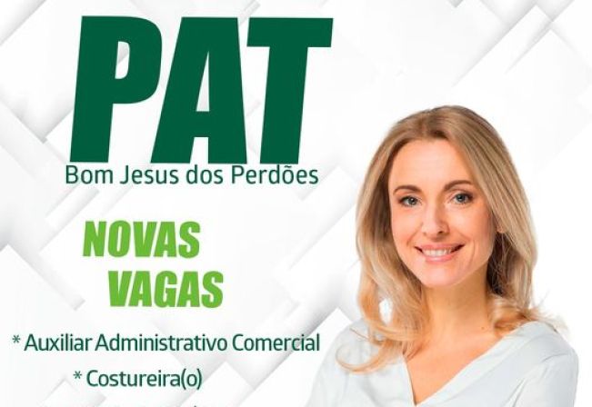 NOVAS VAGAS NO PAT