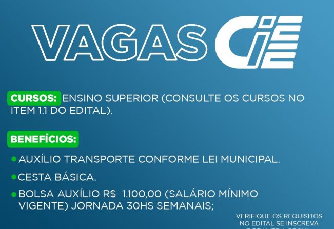 VAGAS CIEE - ESTÁGIO 